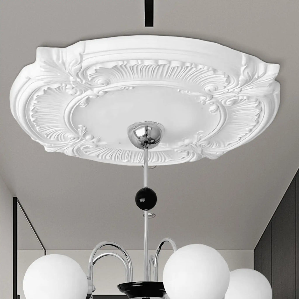 12" Split Ceiling Medallion – No-Drill Light Fixture Cover Ceiling Medallion Axl