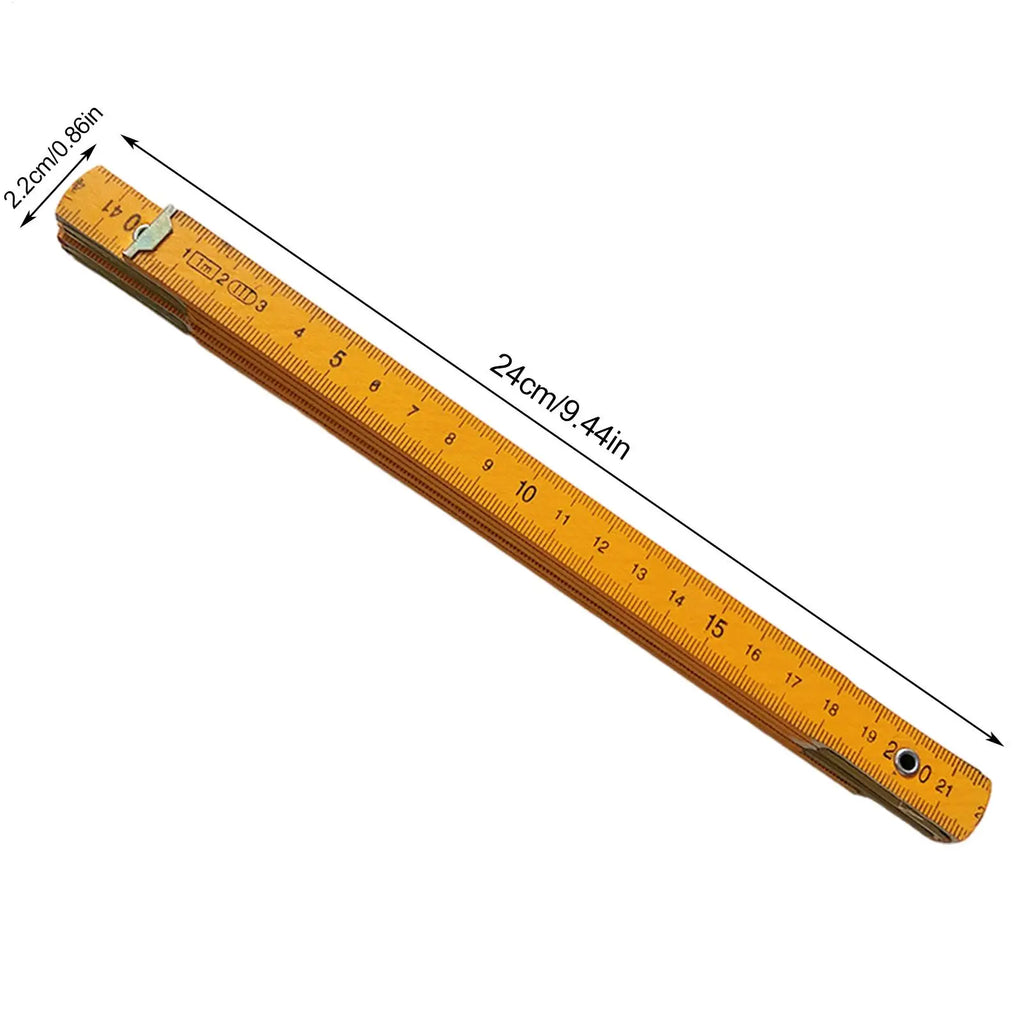 1 Meter Wooden Folding Ruler – Metric Carpenter Measuring Stick Folding Measuring Ruler Axl