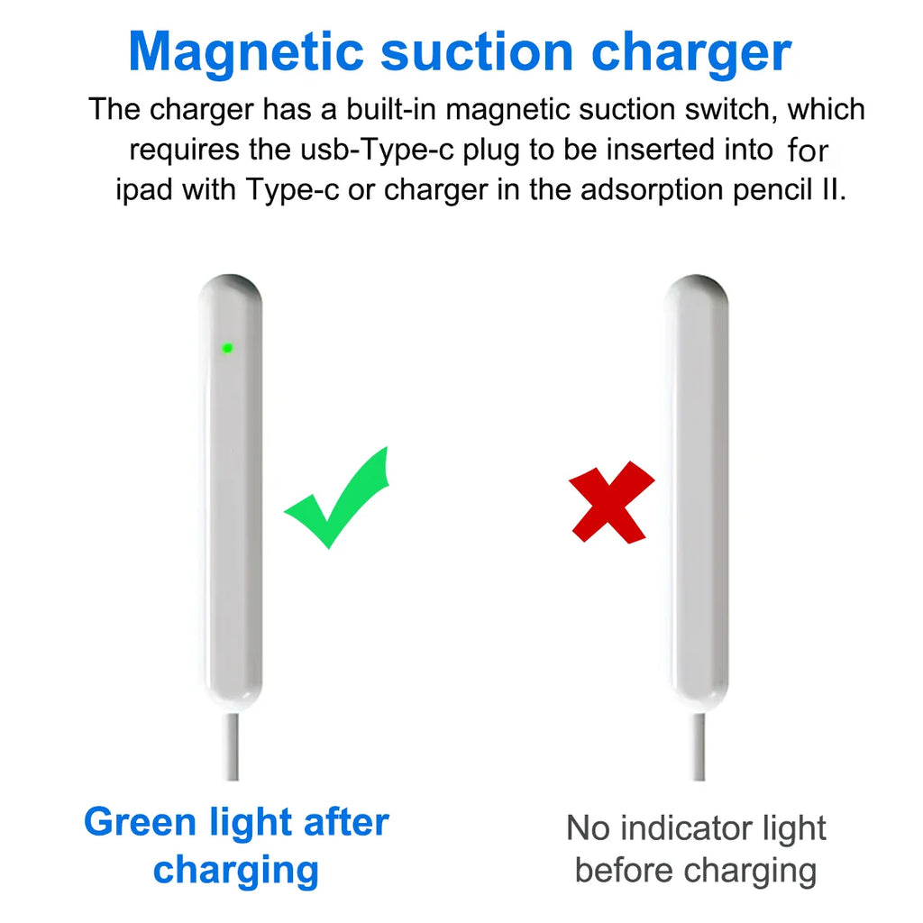 USB-C Magnetic Charging Cable for Apple Pencil 2nd Generation Stylus Charging Cable Axl