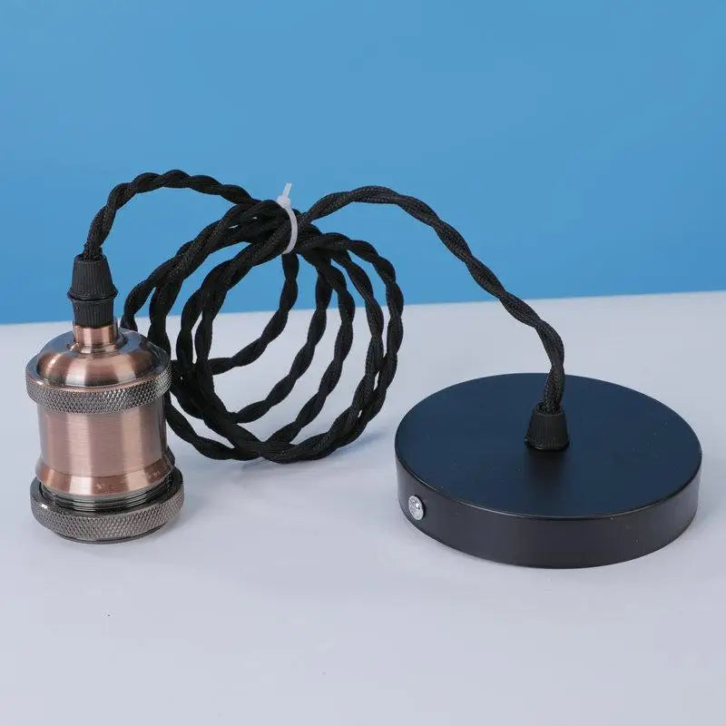 E27 Ceiling Lamp Holder Socket with 100cm Hanging Wire Pendant Lamp Holder Axl A4 No plug