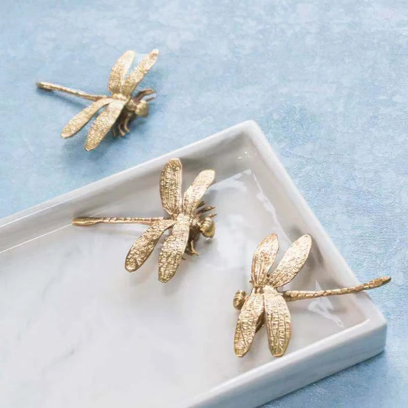 Brass Dragonfly Cabinet Knob – Gold Copper Drawer Door Handle Cabinet Door Knob Axl