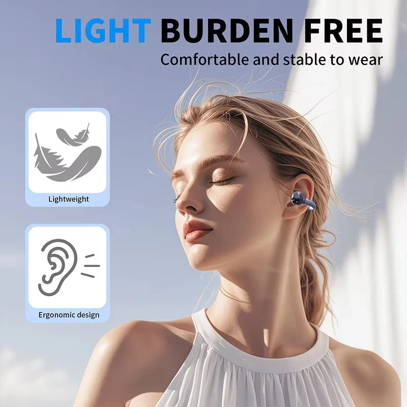 YU7 Sport Ear Clip Bluetooth Headphones with LED Display Wireless Earphones Axl