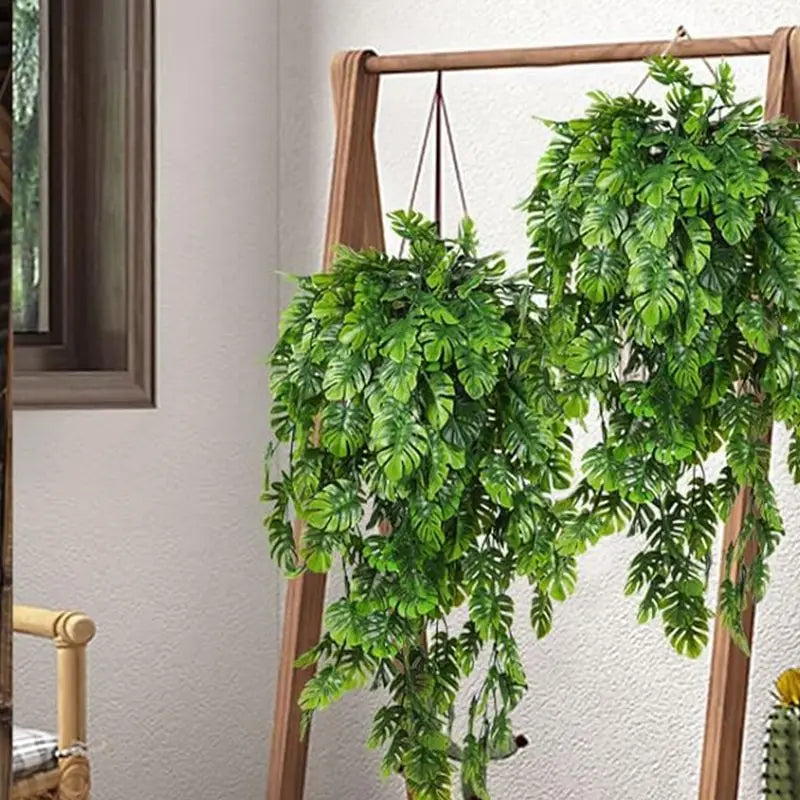 Artificial Turtle Leaf Vine – UV-Proof Wedding & Garden Decor Artificial Hanging Vine Axl