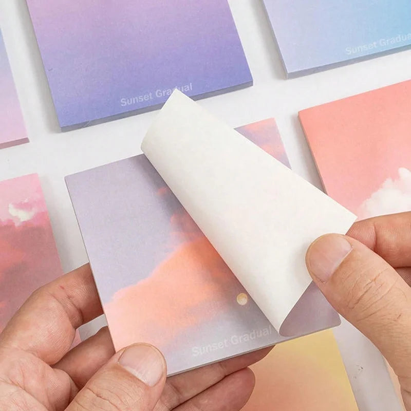 Gradient Sticky Notes Pink to Purple – Self-Adhesive Memo Pads Gradient Memo Pads Axl