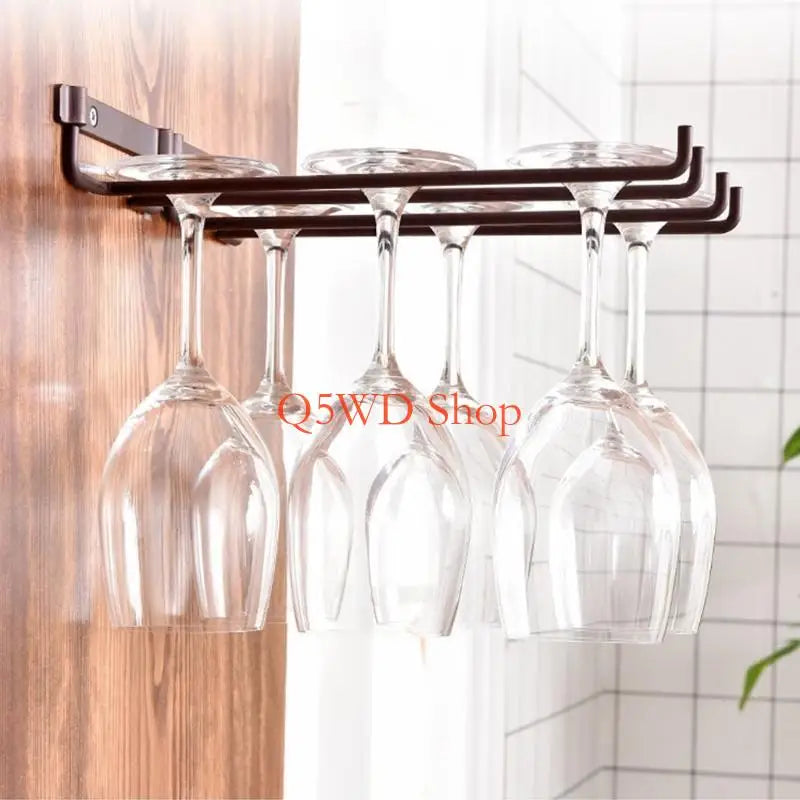 Metal Wine Glass Rack – Wall Mounted Kitchen & Bar Holder Wine Glass Rack Axl