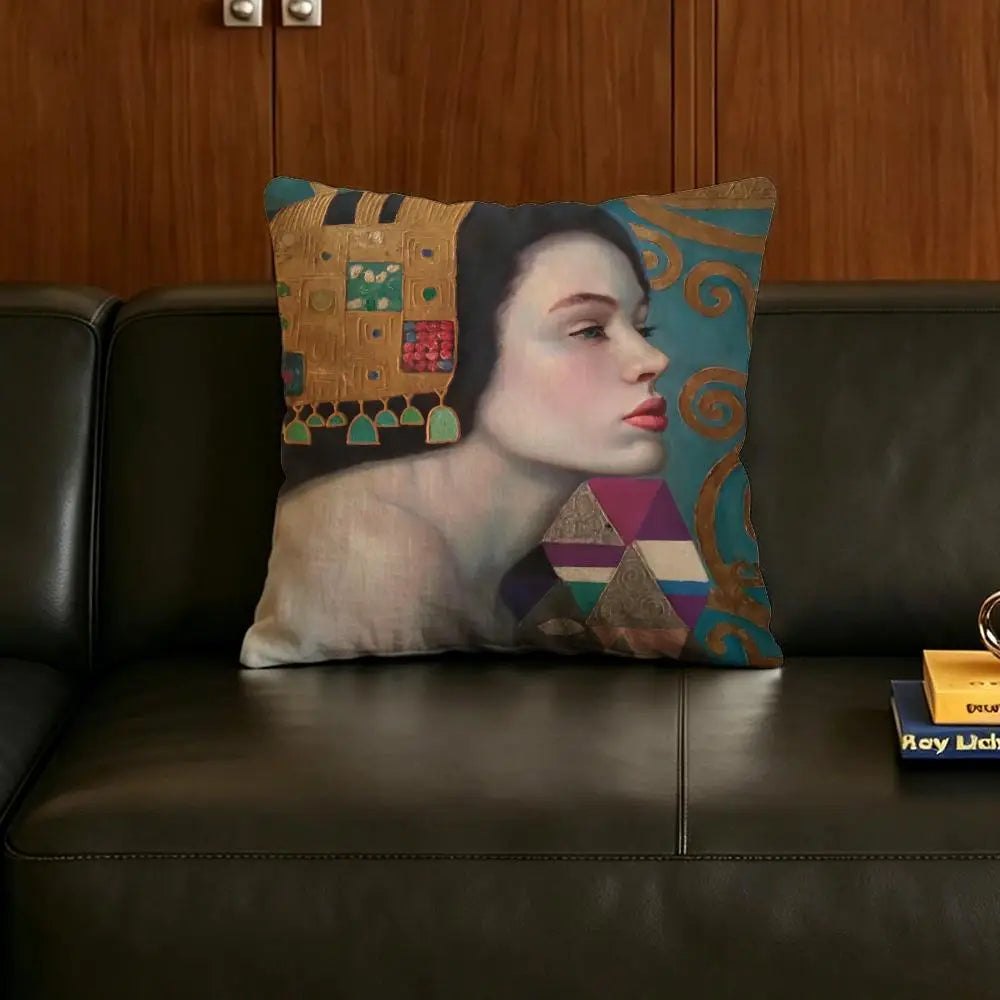 Gustav Klimt Linen Cushion Cover | Sofa, Bed & Chair Decor Linen Cushion Cover Axl