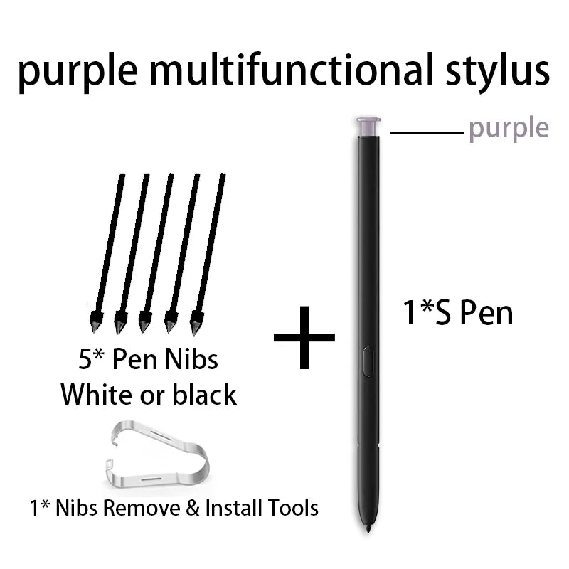 Samsung Galaxy S23 Ultra Stylus Pen + Tips | Advaka No BT Phone Stylus Pen Axl Purple