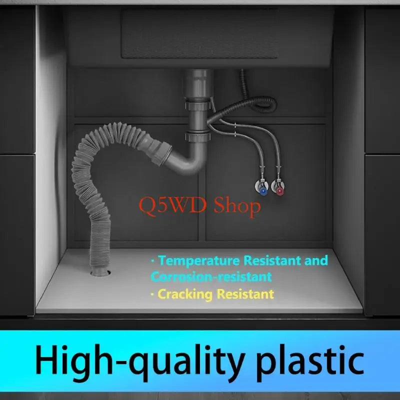 Flexible P-Trap Drain Pipe Set – Adjustable Under Sink Plumbing 2pk P-Trap Drain Pipe Axl