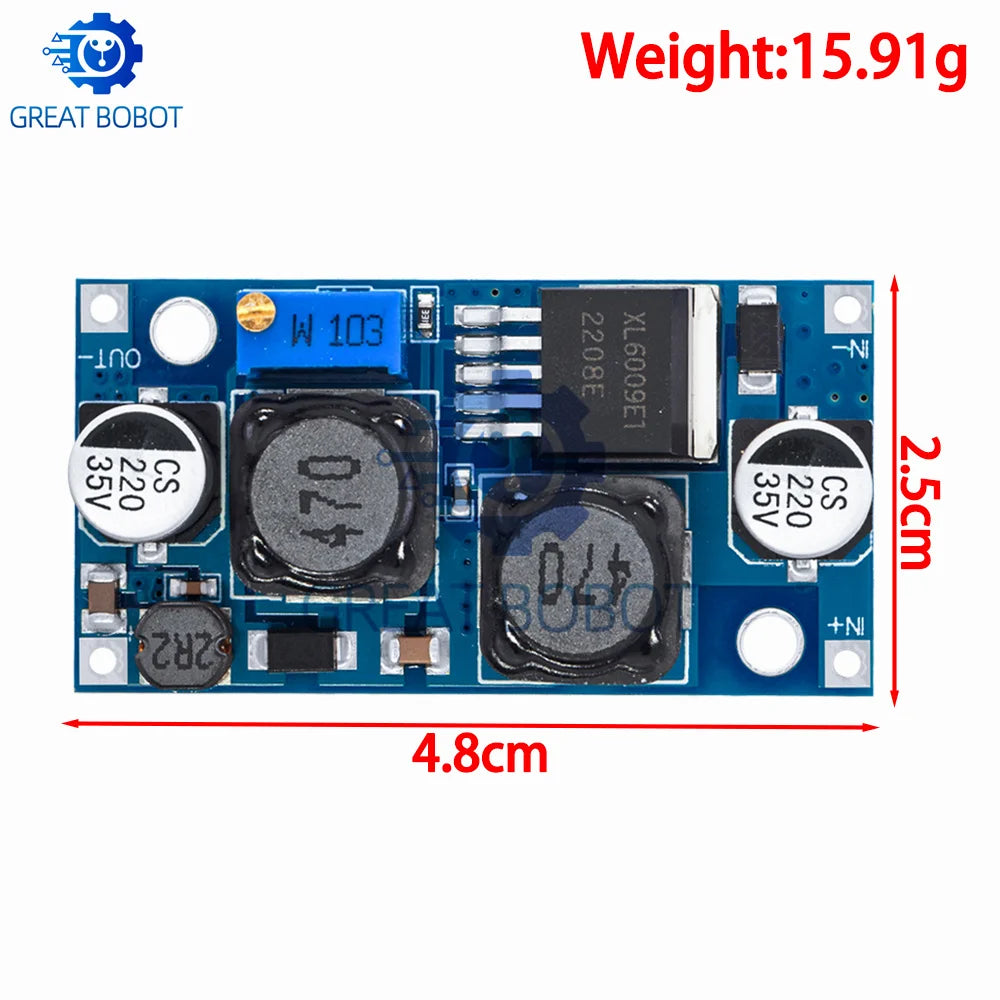 XL6019 DC-DC Buck-Boost Converter Module 20W 5-32V Adjustable DC-DC Converter Module Axl