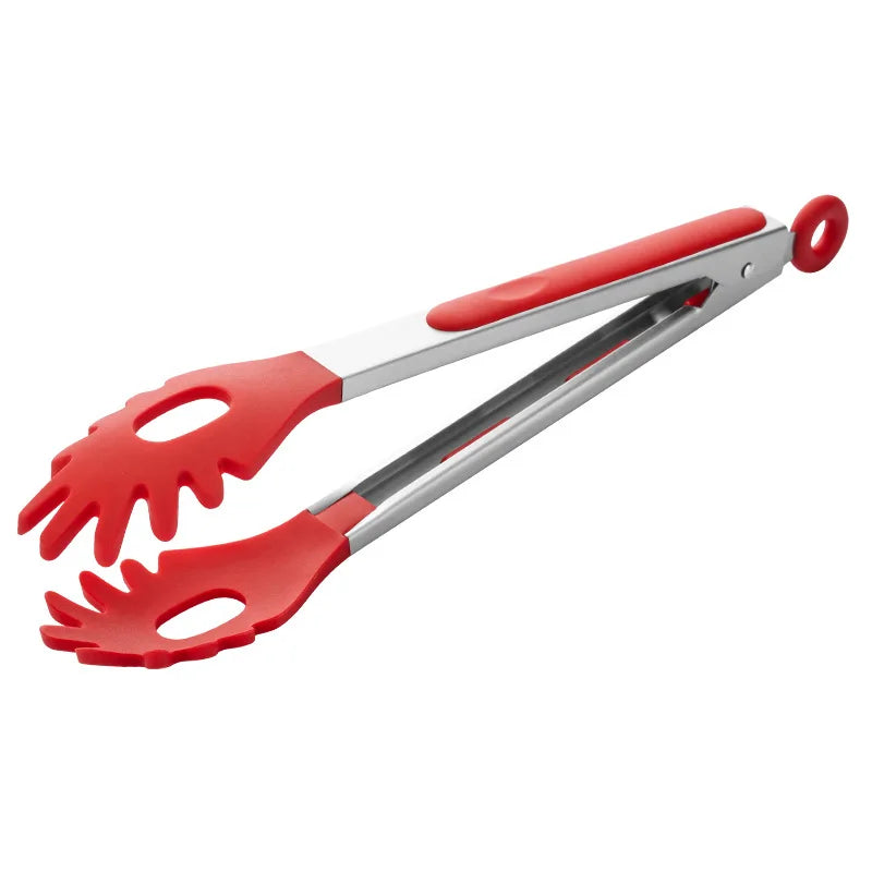 Stainless Steel Silicone Food Tongs – 9" BBQ Kitchen Clip Kitchen Food Tongs Axl