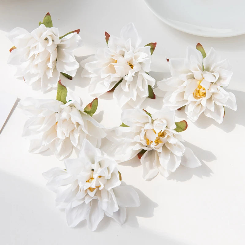 Silk Gerbera Artificial Flowers 40/80 Pcs – Wedding & DIY Decor Artificial Silk Flowers Axl WHITE 40pcs