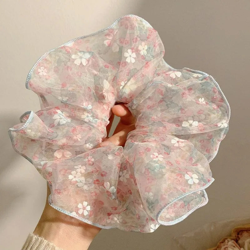 Leopard Print Hair Scrunchie – Large Elastic Retro Hair Tie Hair Scrunchie Axl