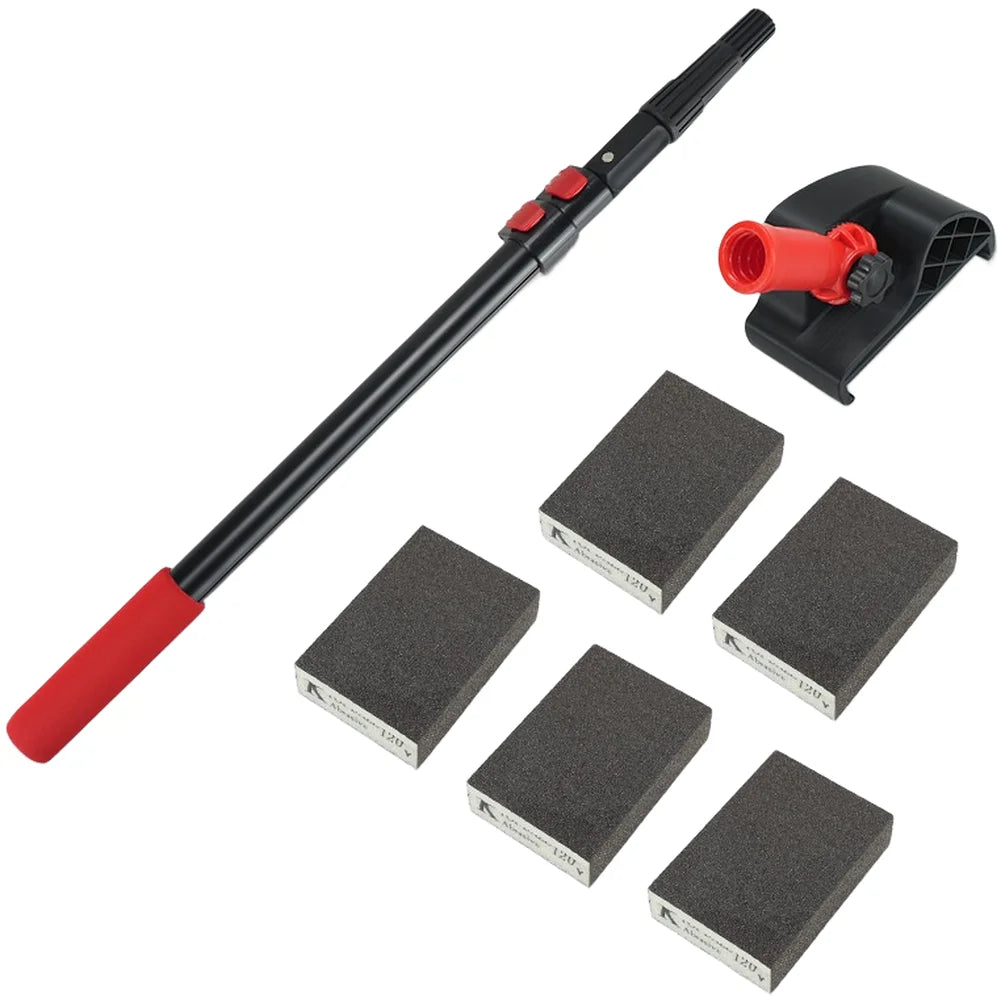 Adjustable Sanding Sponge Block Kit with 60–198cm Extendable Pole Sanding Block Kit Axl