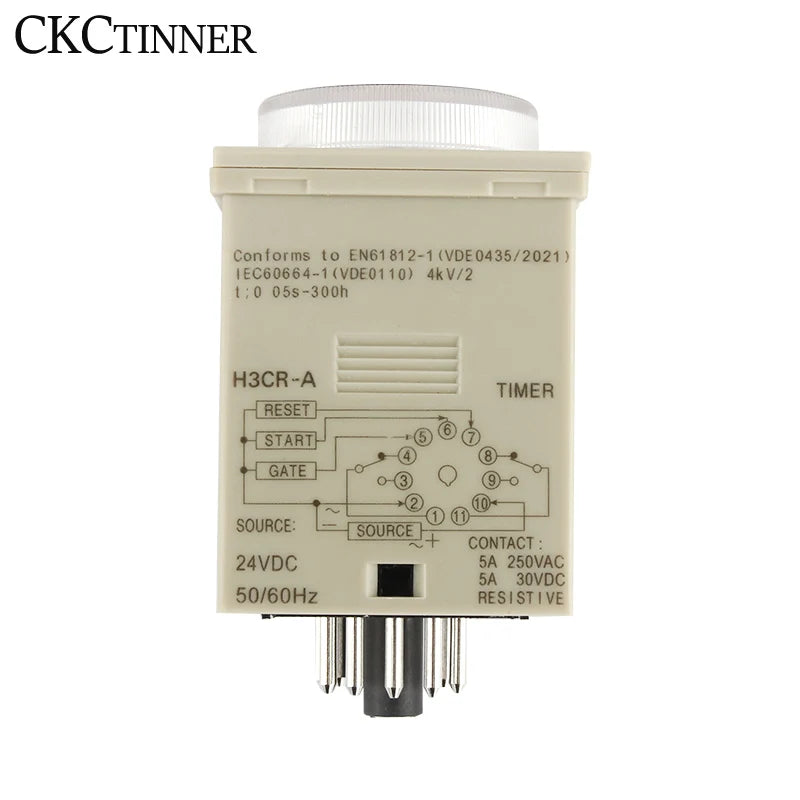 H3CR-A Cycle Time Relay AC100-240V 11-Pin + PF113A Socket Timer Relay Axl