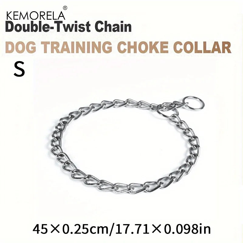 KEMORELA Stainless Steel Twist Chain Dog Training Collar Dog Training Collar Axl S