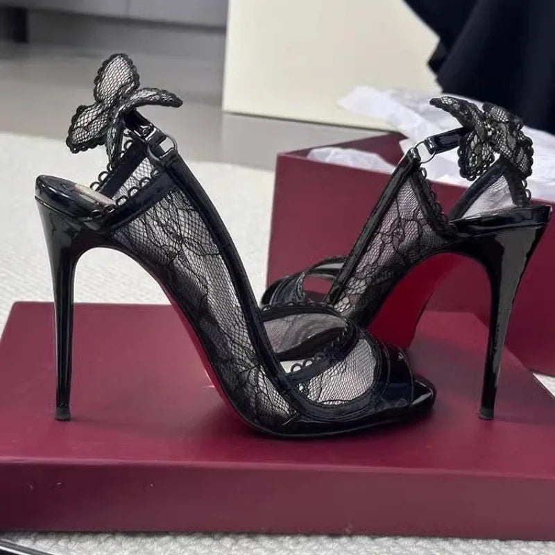 Women's Mesh Open Toe High Heel Stiletto Sandals – Breathable High Heel Sandals Axl 9cm-1 37