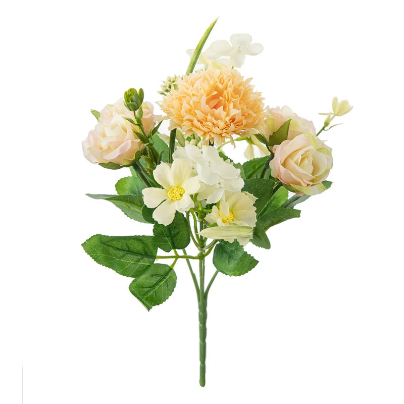 Silk Rose Artificial Flowers – Wedding Wreaths & Bridal Bouquets Artificial Silk Flowers Axl YELLOW 1 PC