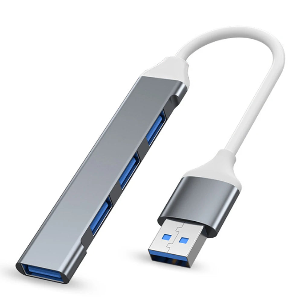 USB-C Hub 4-Port USB 3.0 Splitter OTG Adapter for MacBook & PC USB-C Hub Adapter Axl USB- Grey