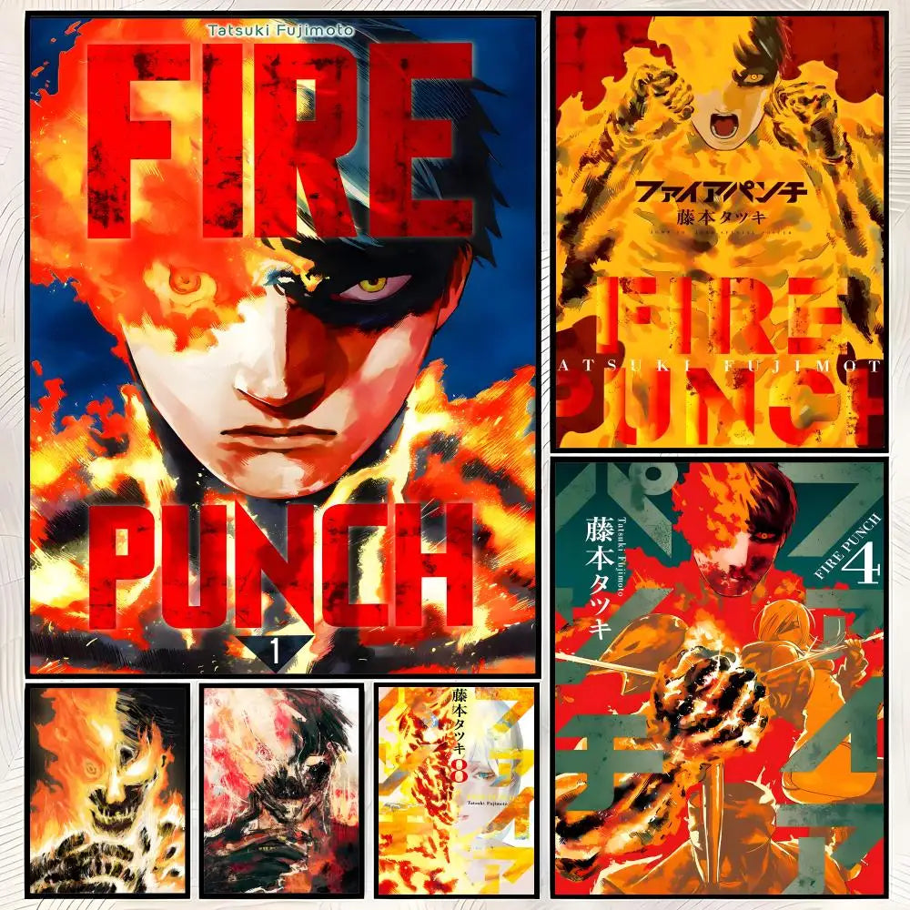 Fire Punch Anime PVC Wall Poster – Self-Stick HD Waterproof Art Anime Wall Poster Axl