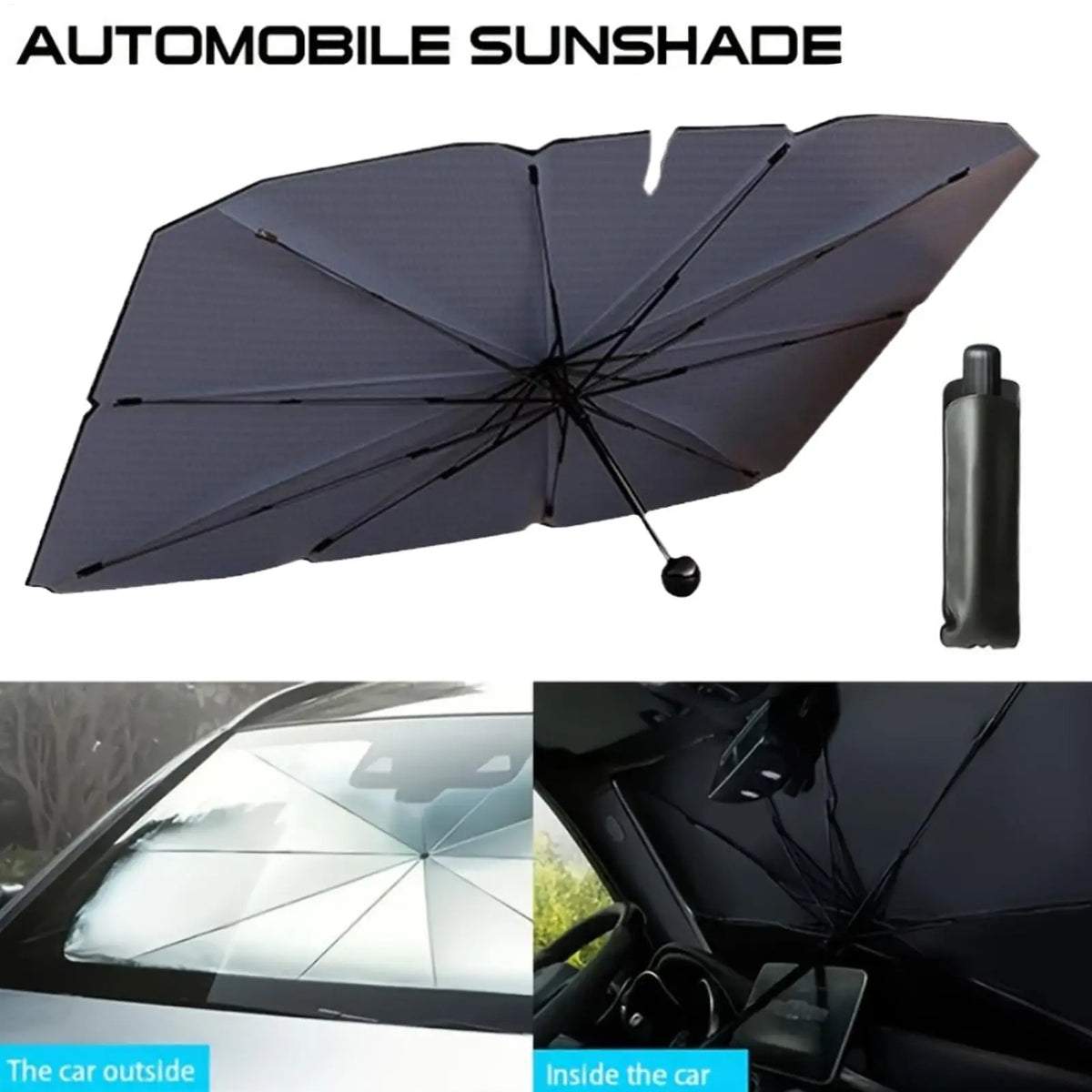 Retractable Car Windshield Sunshade Umbrella | UV Blocker Car Windshield Sunshade Axl