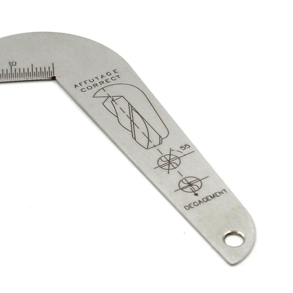 118° Double-Sided Drill Gauge – Stainless Steel Measuring Tool Drill Measuring Gauge Axl
