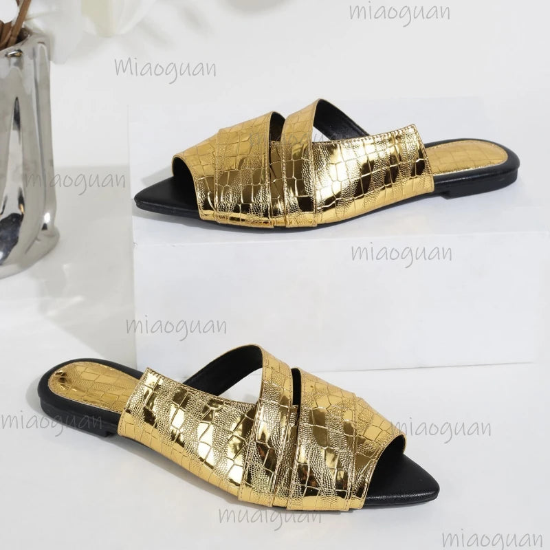 Women's Flat Pointed Toe Slippers – Lightweight Summer Sandals Women's Flat Slippers Axl