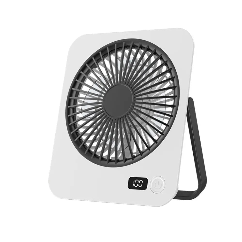 USB Rechargeable Foldable Desk Fan – 5-Speed LED Silent Fan Portable Desk Fan Axl