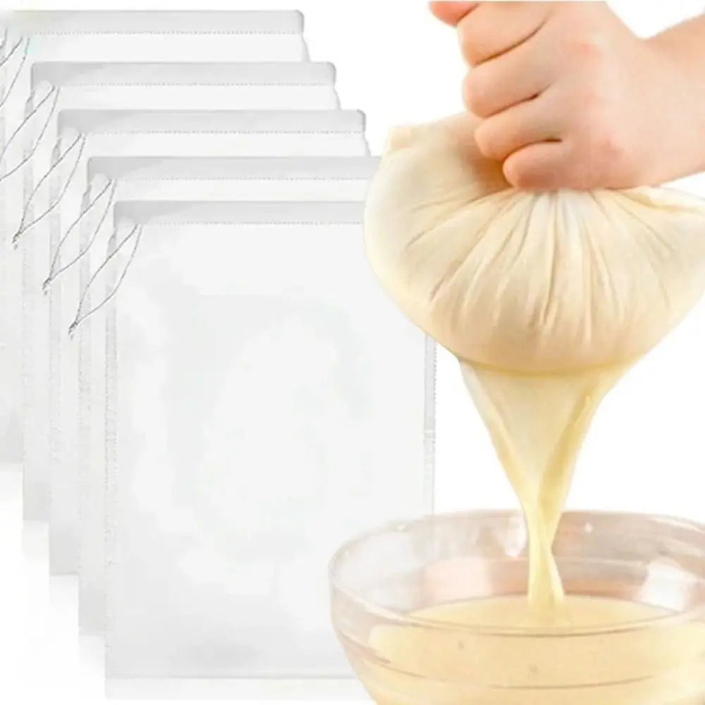 100 Mesh Nylon Filter Bag – Reusable Soy Milk & Juice Strainer Reusable Filter Bag Axl