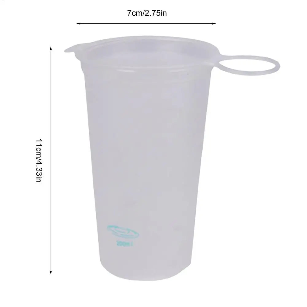 Foldable Soft Sports Water Bottle 200ml | Lightweight Travel Flask Foldable Water Bottle Axl White