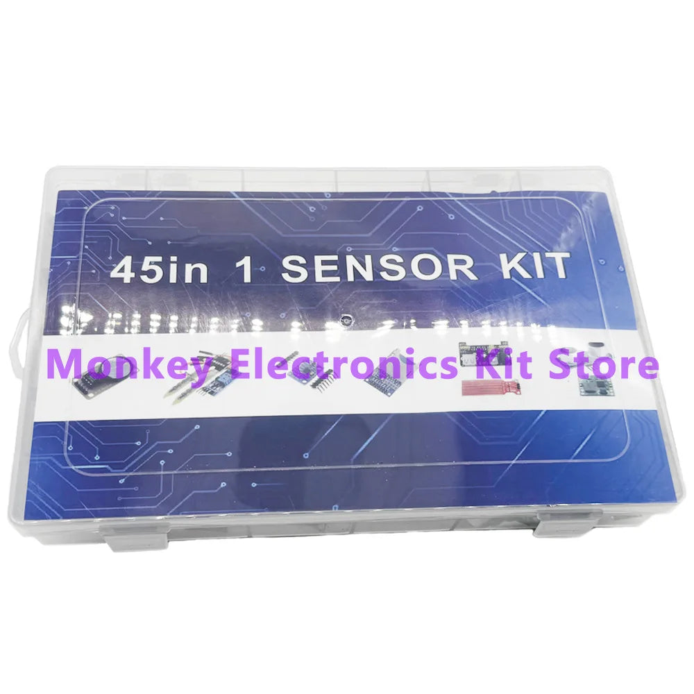 45-in-1 Sensor Module Starter Kit for Arduino & Raspberry Pi Electronics Sensor Kit Axl 45 in 1 with box