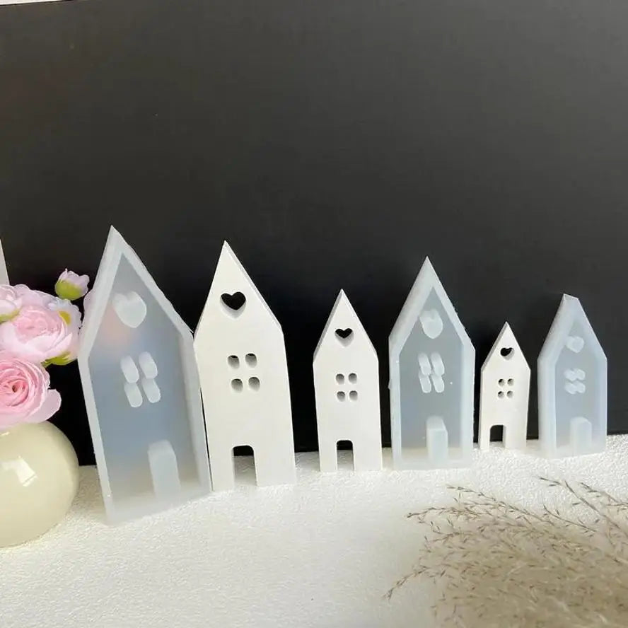 Mini House Silicone Mold – DIY Resin, Concrete & Candle Casting Silicone Casting Mold Axl