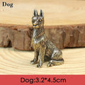 Chinese Zodiac Copper Animal Figurine – Miniature Desk Statue Copper Zodiac Figurine Axl Dog