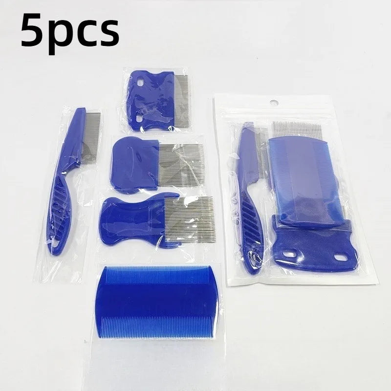Pet Grooming Comb Set – Dog & Cat Dematting & Flea Combs Pet Grooming Comb Axl Blue-5pcs