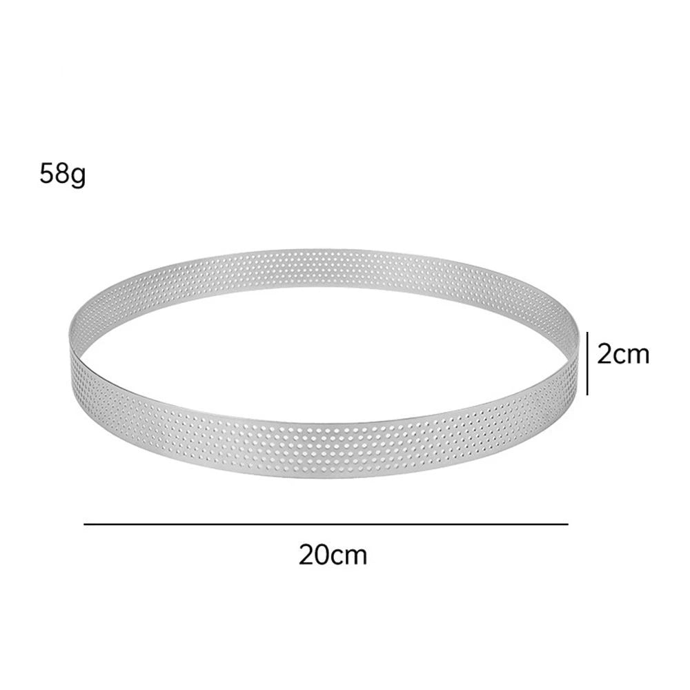 Stainless Steel Perforated Tart Ring & Mousse Cake Mold Tart Ring Mold Axl 20cm