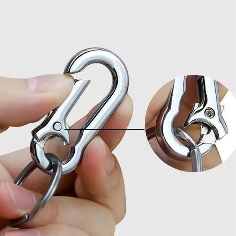 Stainless Steel Horseshoe Buckle Keychain – Men's Key Ring Keychain Key Ring Axl