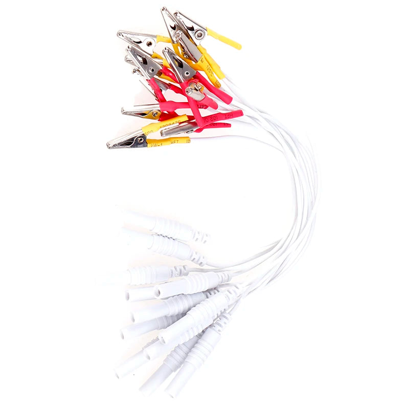 12-Piece Alligator Clip Cable Set for TENS & Stimulators TENS Accessory Cables Axl