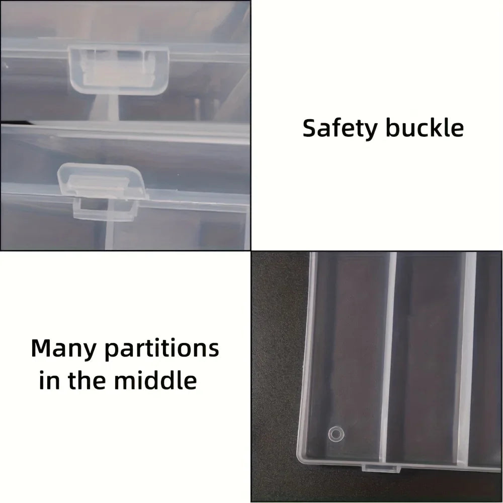 Transparent Nail Polish & Glue Storage Box – 5 Compartments Nail Polish Organizer Axl
