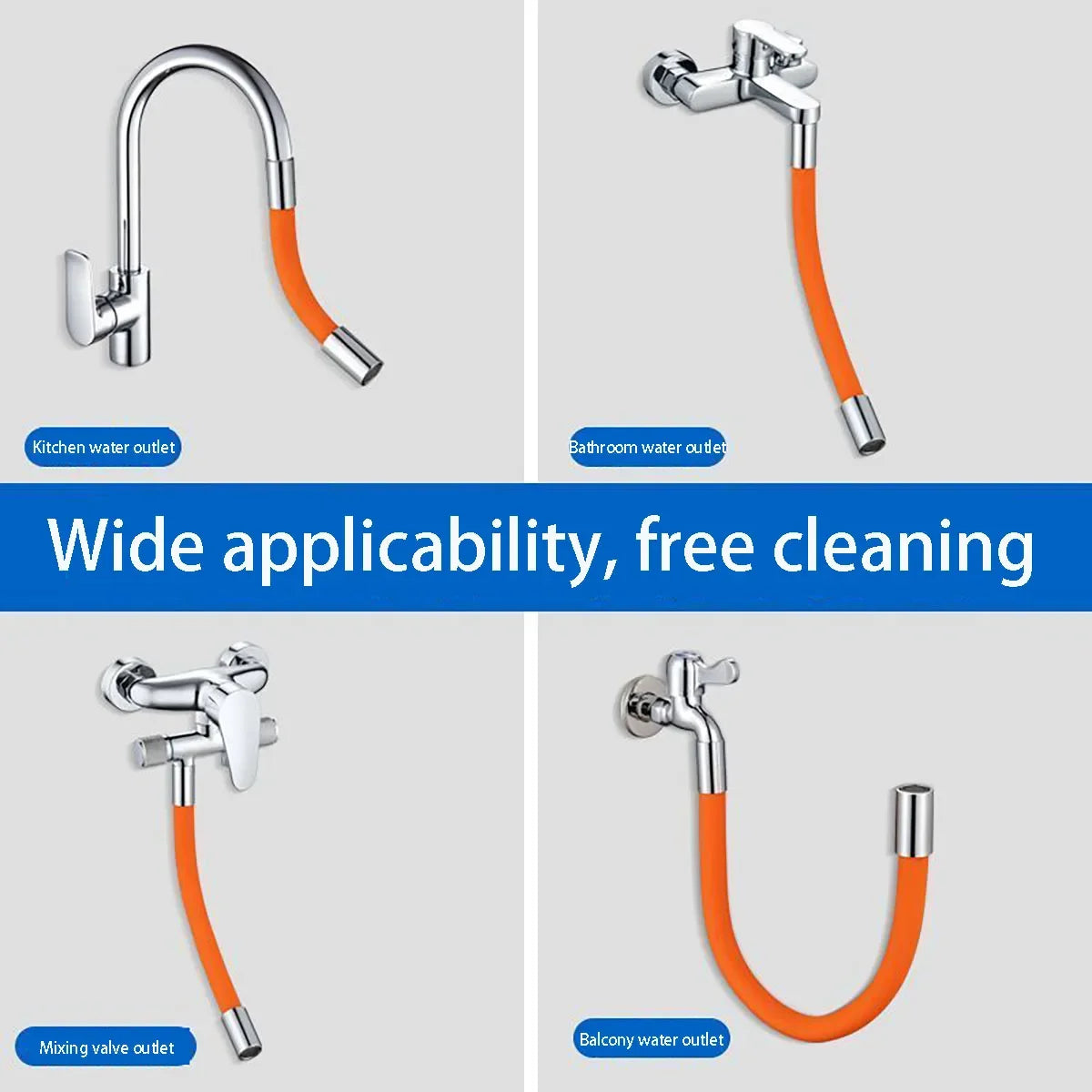 Universal Faucet Extension Pipe – Anti-Splash Water Extender Faucet Extension Pipe Axl