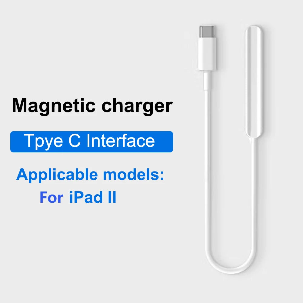 USB-C Magnetic Charging Cable for Apple Pencil 2nd Generation Stylus Charging Cable Axl WHITE