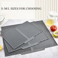 Silicone Drying Mat – Non-Slip Dish Drain Pad & Heat-Safe Coaster Silicone Drying Mat Axl Light Grey M33x43cm Rectangular