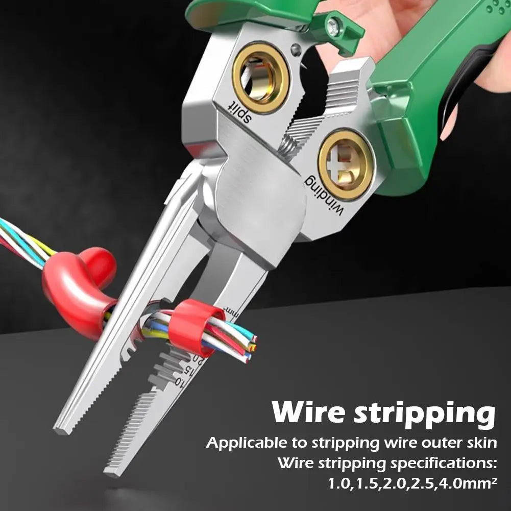 KITPIPI 8-in-1 Wire Stripper Crimping Cutting Plier Tool Wire Stripper Plier Axl