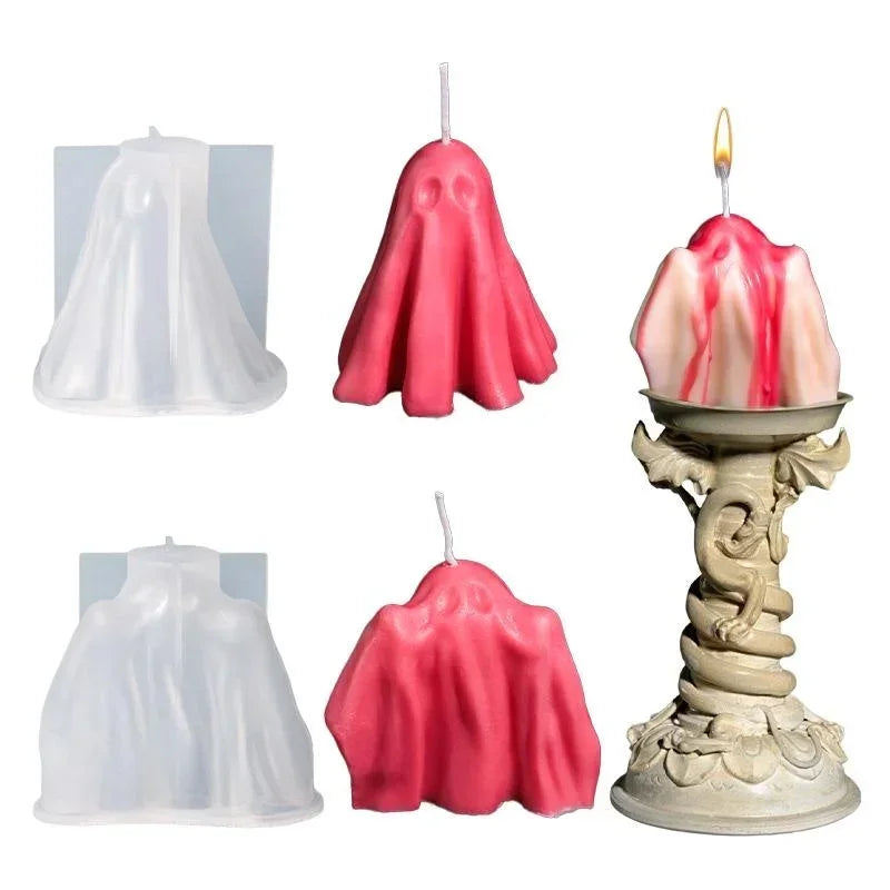 Ghost Cloak Halloween Silicone Candle Mold – DIY Craft Mould Silicone Candle Mold Axl