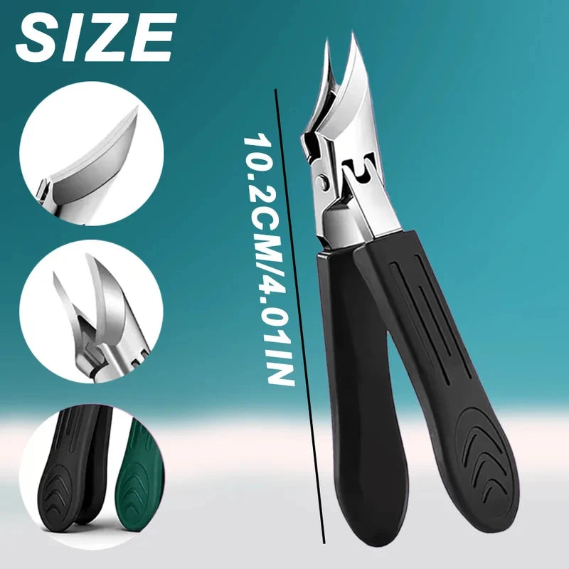 25° Angled Stainless Steel Nail Clipper – Wide Jaw Anti-Splash Nail Clipper Axl