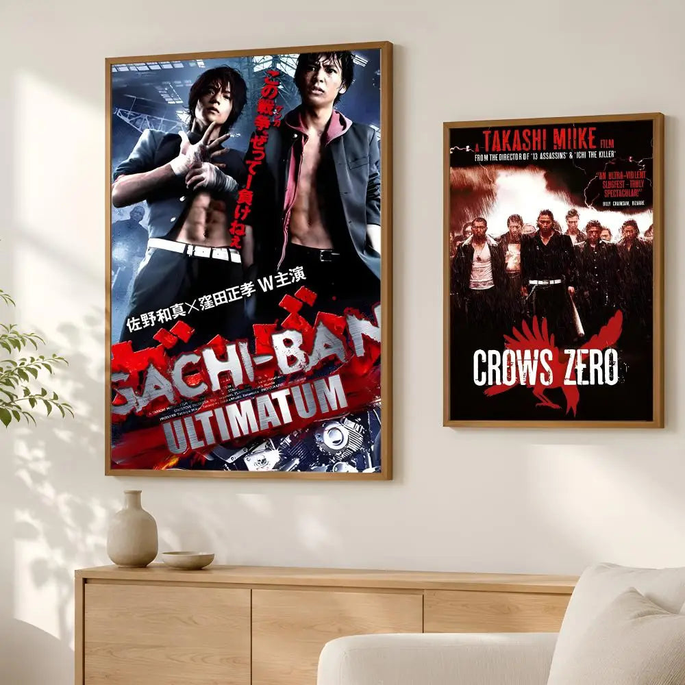 Crows Zero Movie Poster – Self-Stick HD PVC Waterproof Wall Art Wall Art Poster Axl