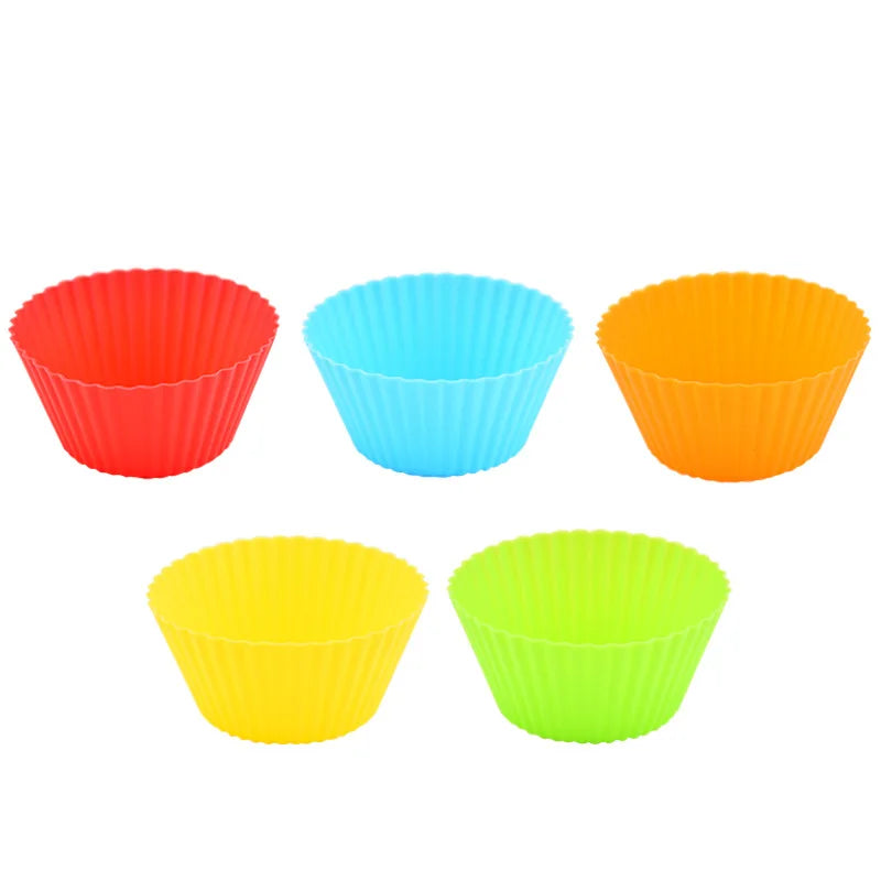 6-Piece Silicone Cupcake & Muffin Baking Molds – Reusable DIY Silicone Baking Molds Axl