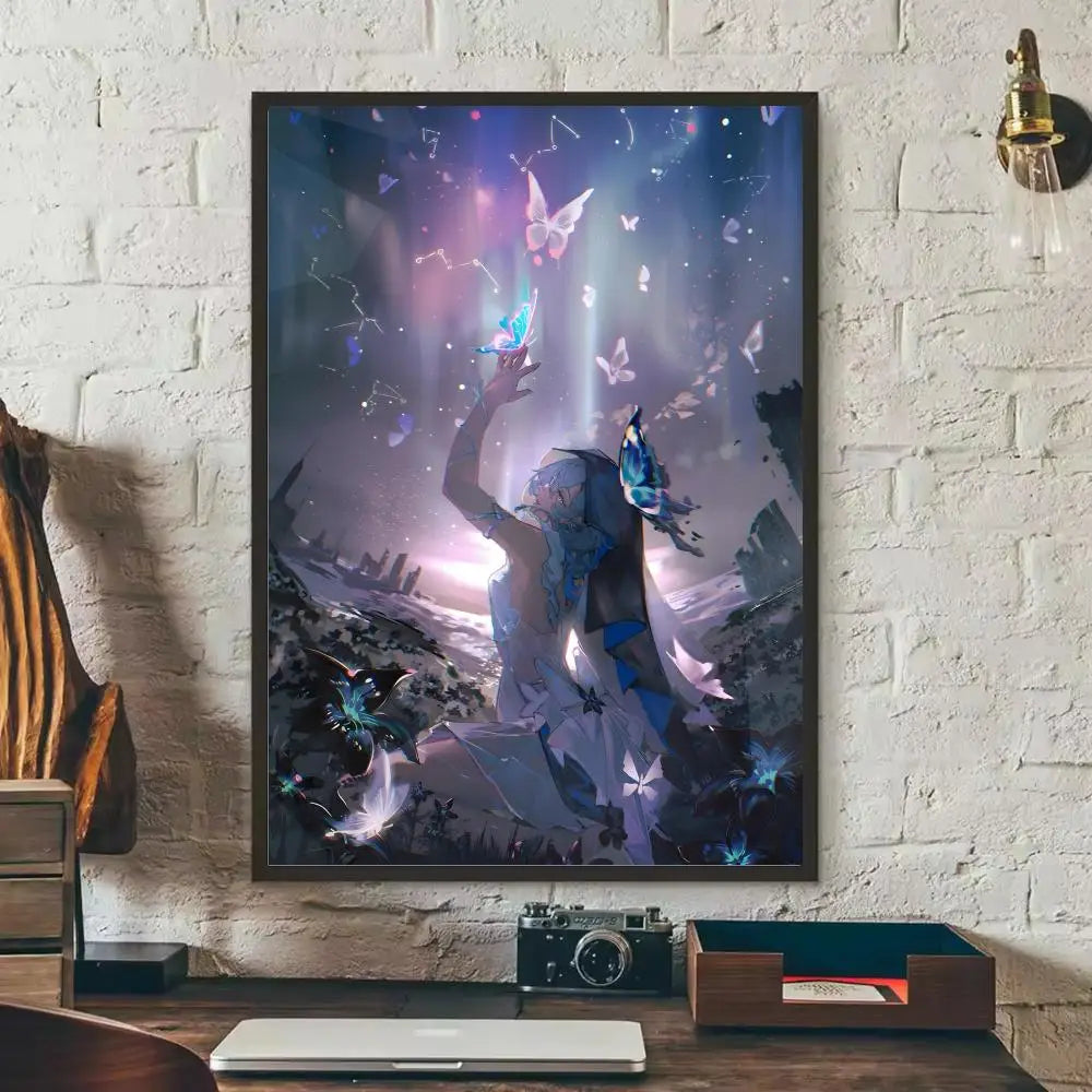 Wuthering Waves Shorekeeper HD Wall Poster Sticker | Game Art Decal Wall Poster Decal Axl Black10 30X40cmNoframe