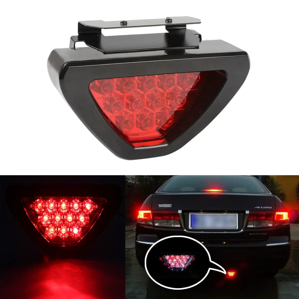 Triangle LED Strobe Brake & Tail Light | Universal 12V Warning LED Brake Light Axl