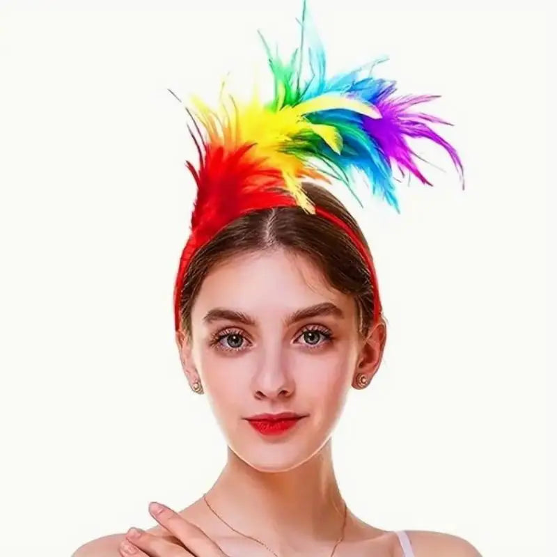 Colorful Feather Headband – Carnival, Party & Costume Accessory Feather Headband Axl