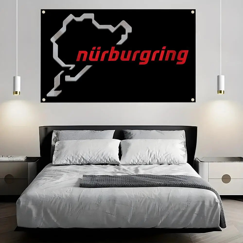 Nurburgring Racing Flag – Wall Banner for Home & Outdoor Decorative Flag Banner Axl