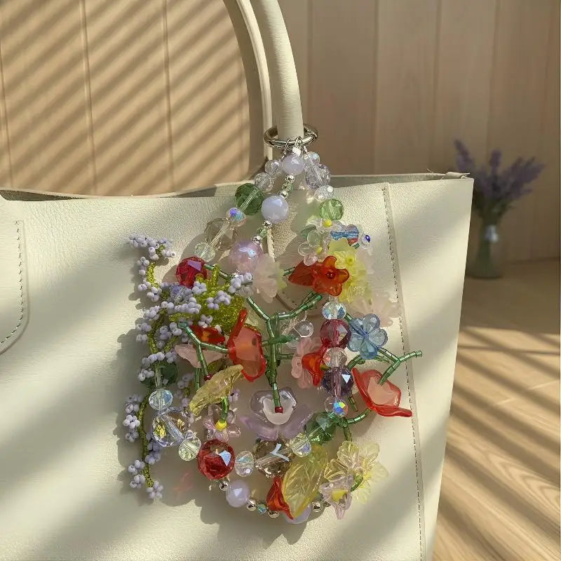Colorful Beaded Phone Strap – Handcrafted Bag & Key Chain Beaded Phone Strap Axl